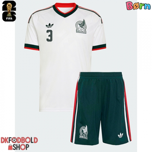 Mexico Cesar Montes #3 Udebanesæt Børn VM 2026 Kort ærmer (+ korte bukser)